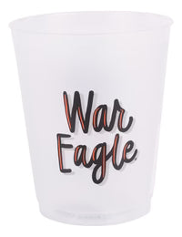 Auburn Mascot Frosted Cups Set Of 8