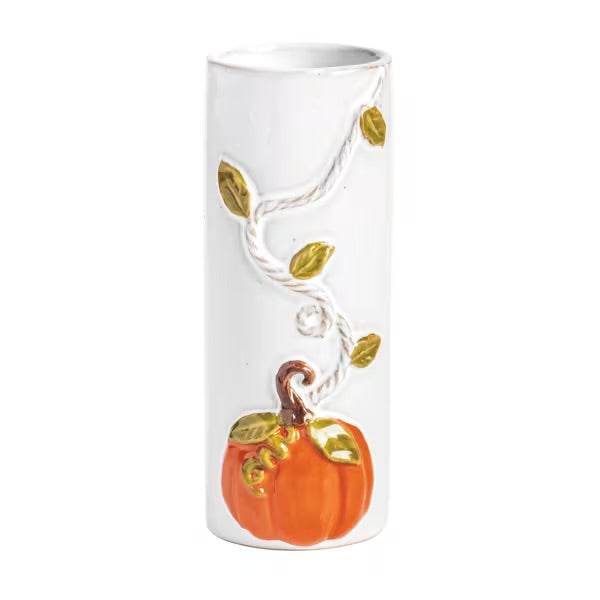 Orange Pumpkin Vine Stem Vase