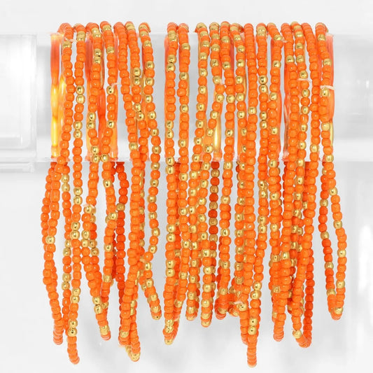 Game Day Beaded Bracelet, Orange