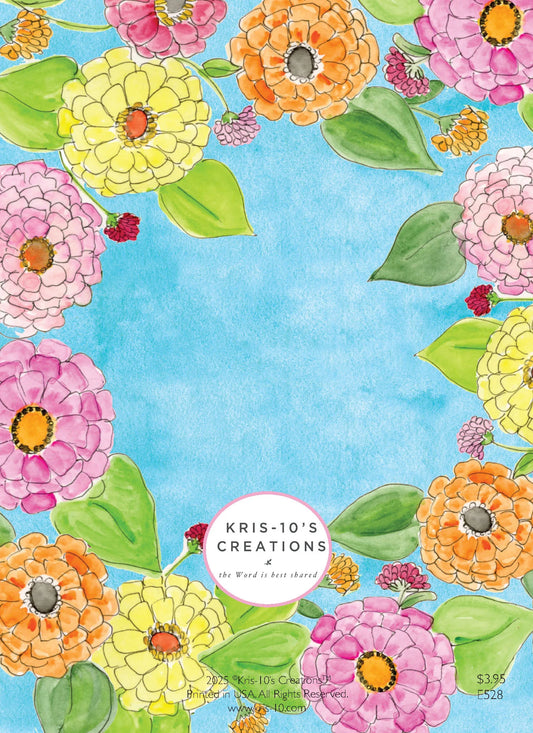 Card, Grateful Zinnias