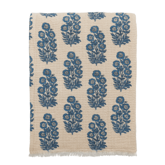 Blue Flower Repeat Blanket