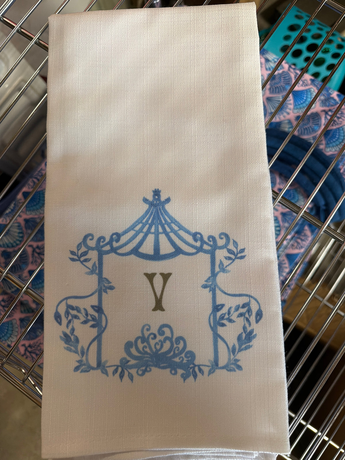Pagoda Initial Towel - V