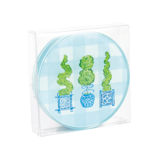 Three Topiary Coaster Set