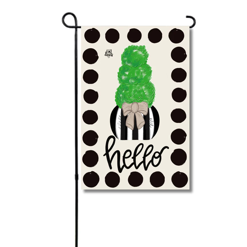 Garden Glam, Black and White Topiary
