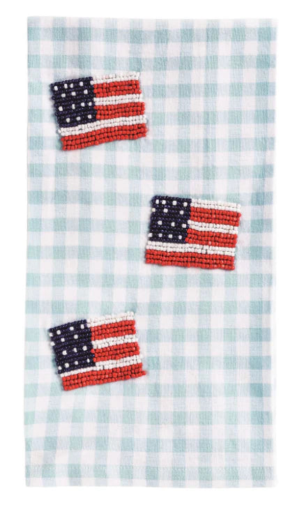 Flag Beaded Americana Towel