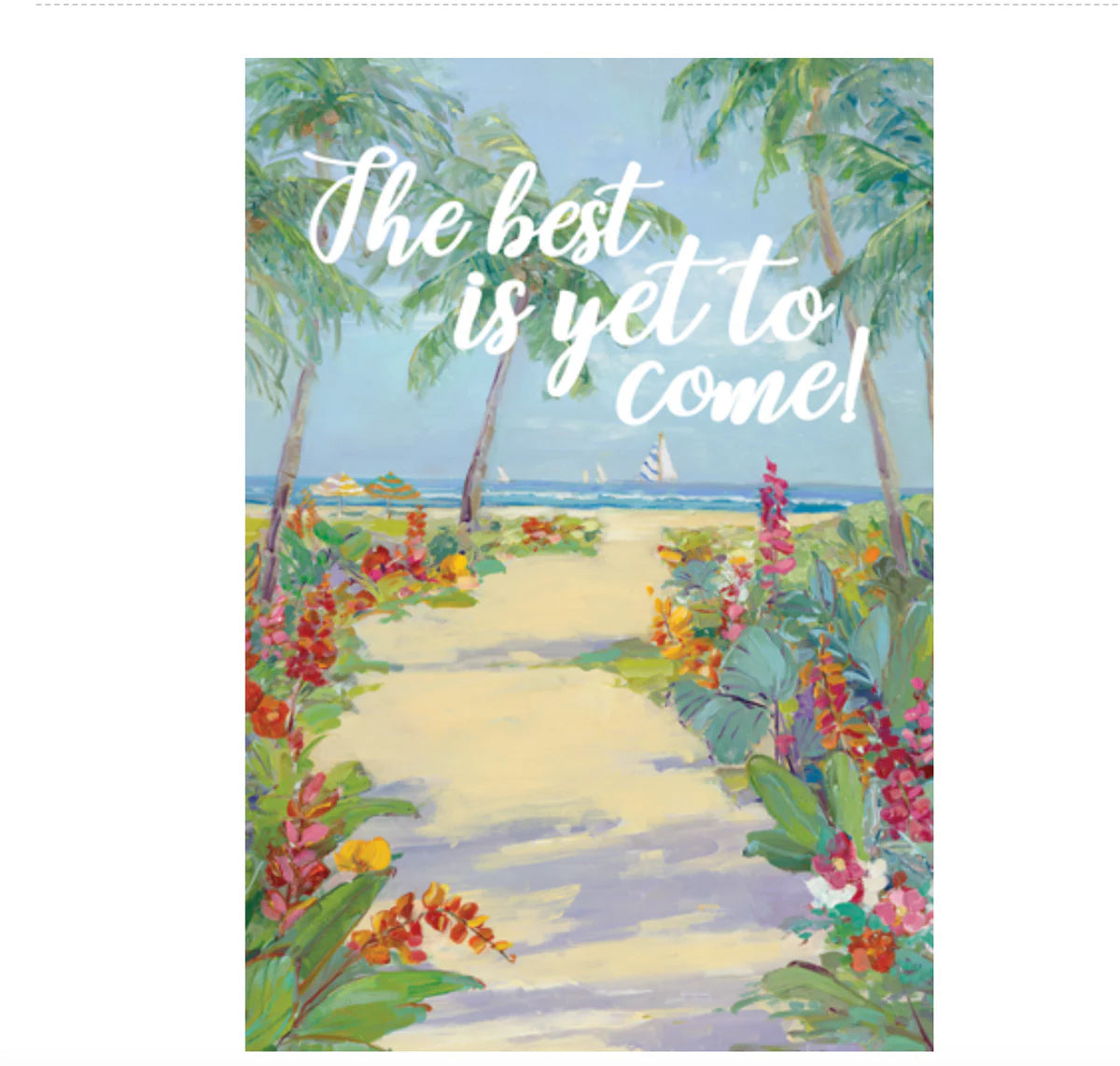 Card, Retirement Tropical Beach
