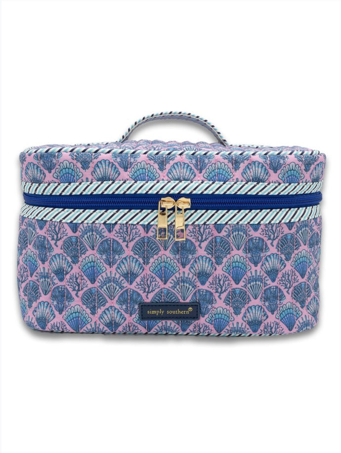 Quilted Makeup Case Seashell