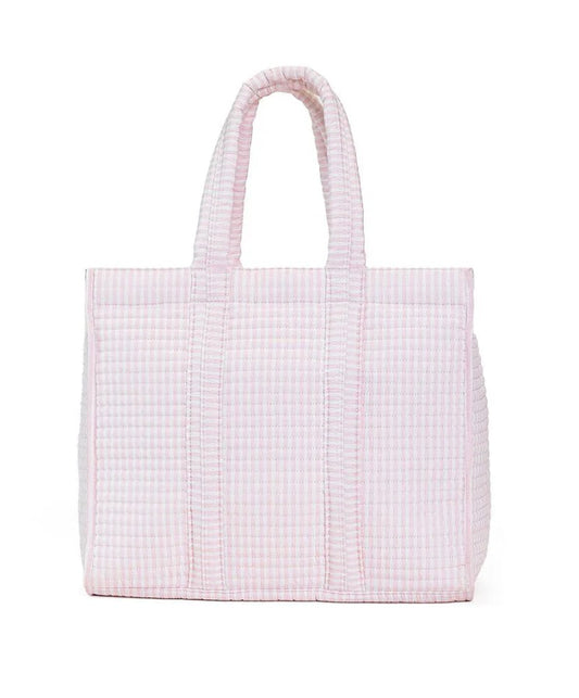 TRVL, Quilted Go Go Tote Pimlico Stripe Pink