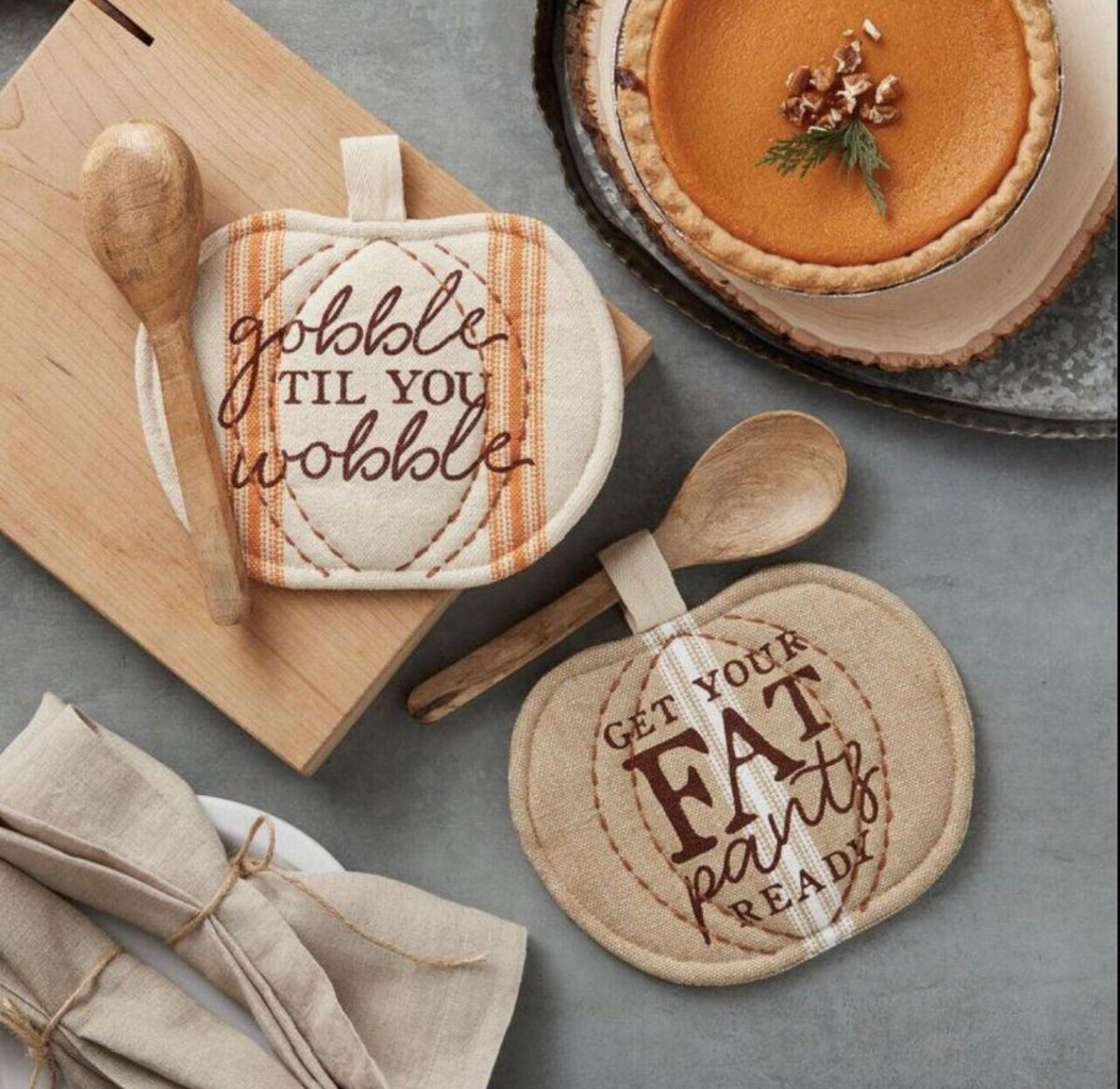 Pumpkin Pot Holder Set