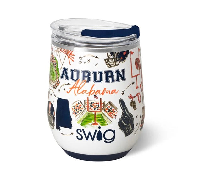 Tailgates in Auburn Stemless Wine Cup