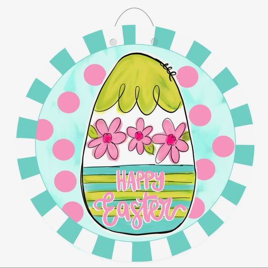 Springtime Easter Egg Door Hanger