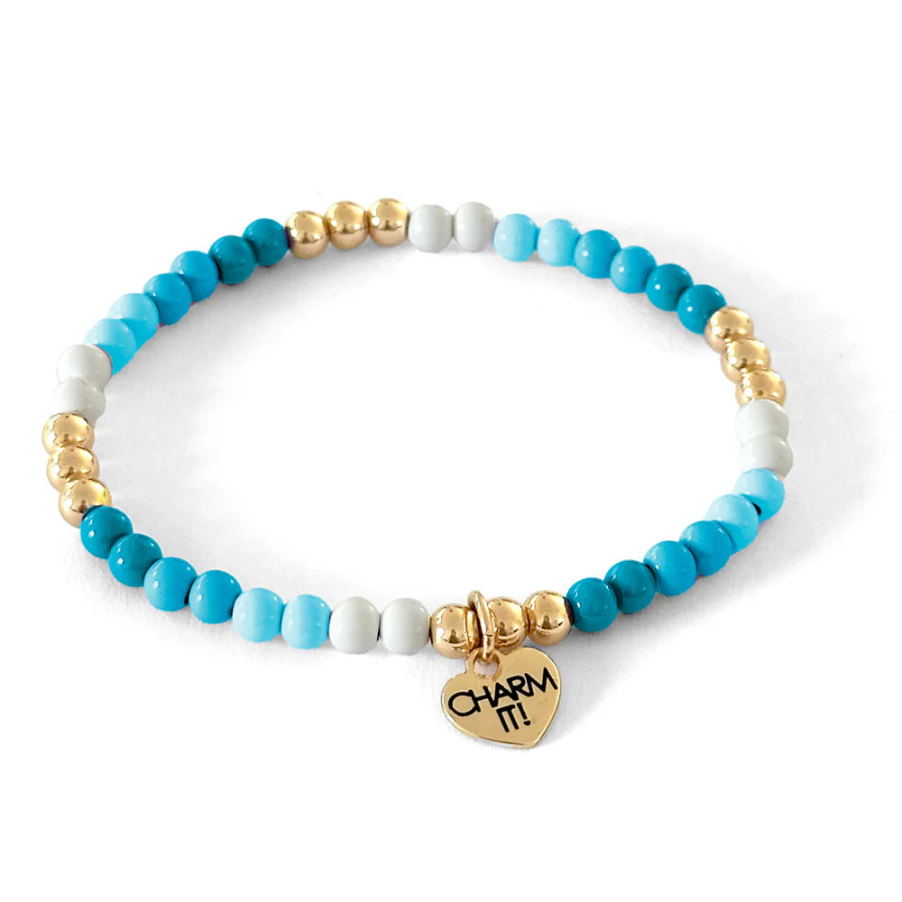 Bracelet, Aqua Stretch Bead