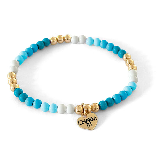 Bracelet, Aqua Stretch Bead