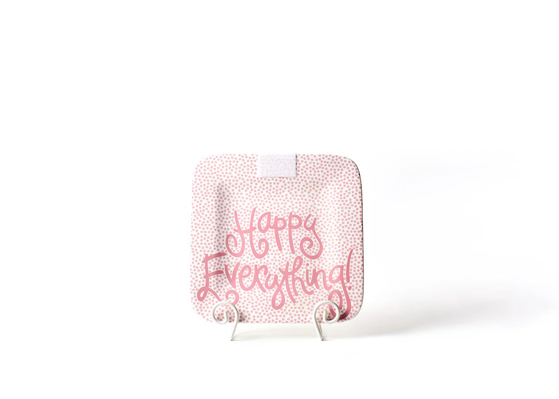 Mini Square Platter, Pink Small Dot