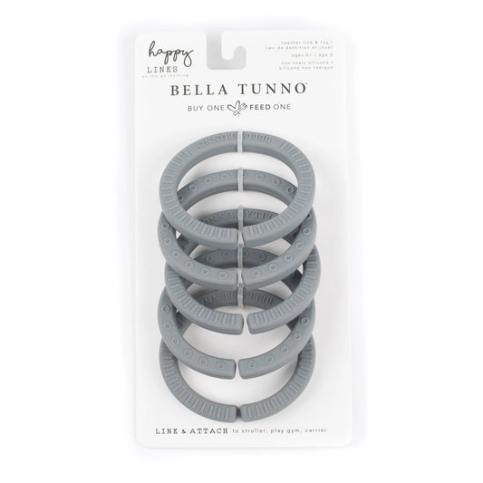 Bella Tunno Happy Links baby teether toy in gray