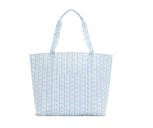 Jumbo Tote, XLarge, Ribbon Floral Blue