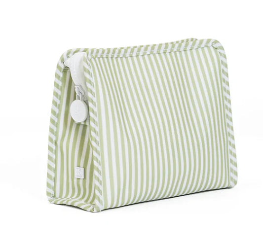 Roadie Large Zip Pouch, Pimlico Stripe Sage
