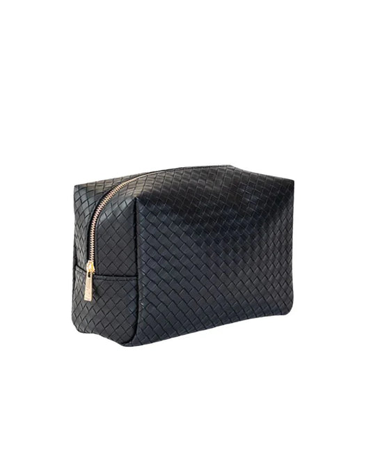 Luxe Everyday Cosmetic Bag, Woven Jet
