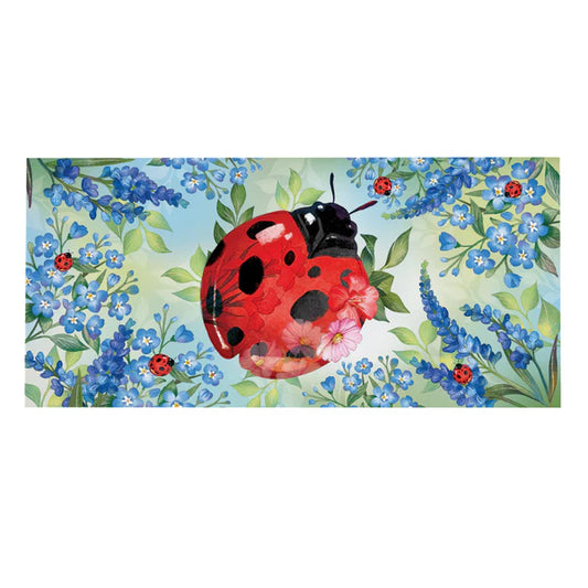 Pollinator Garden Blue Florals Ladybug Switch Mat