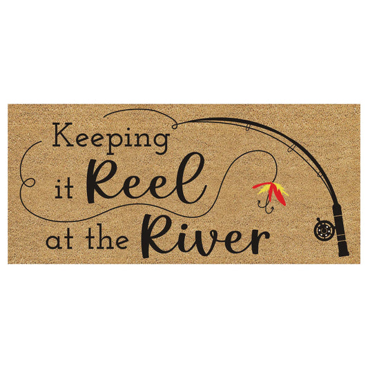 Keeping it Reel at the River Flocked Coir Mat