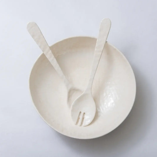 Salad Servers, Cream