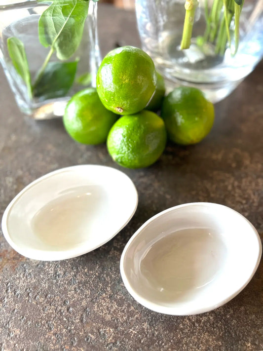 Tiny Oval Bowl, Cream