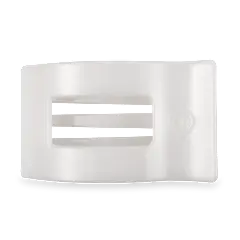 Coconut White Flat Rectangle Clip Large
