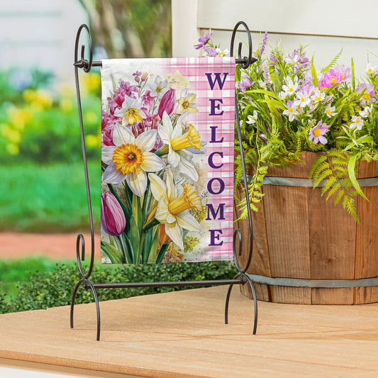 Blooming Buttercups Burlap Garden Flag