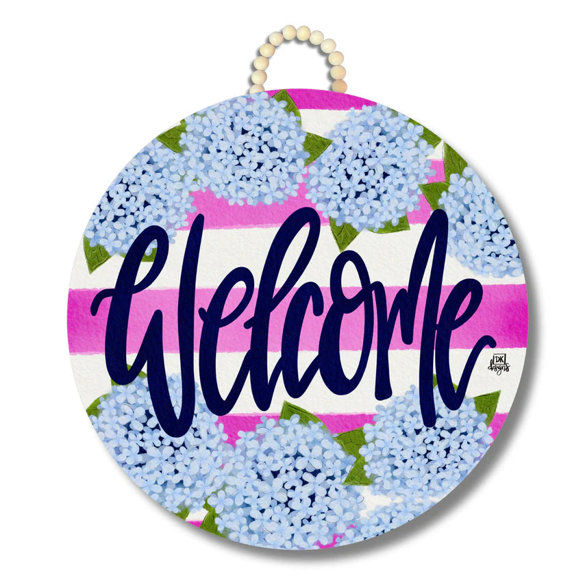 Door Hanger, Hydrangea Welcome