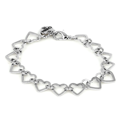 Bracelet, Silver Heart Chain