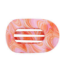 Just Keep Swimming, Flat Round Hair Clip Large