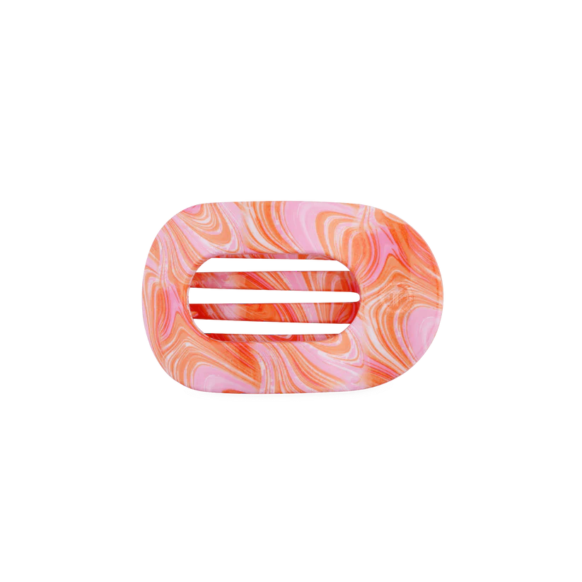 Just Keep Swimming, Flat Round Hair Clip Small