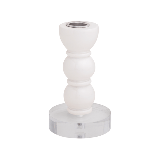 Sm White Resin Taper Holder
