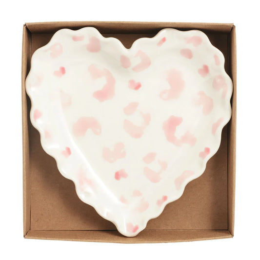 Pink Leopard Tidbit Plate