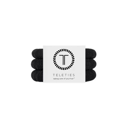 Jet Black Nylon Hair Ties Small