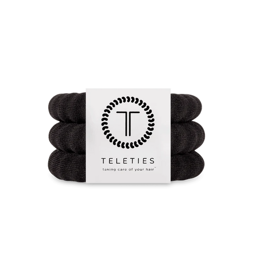 Jet Black Nylon Hair Ties Large