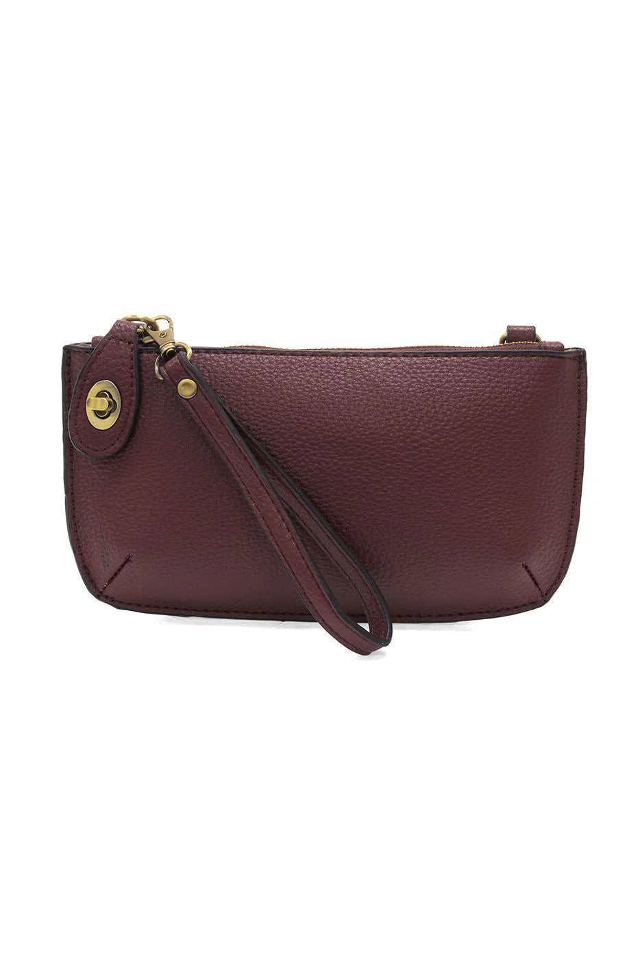 Mini Crossbody Wristlet Clutch Deep Crimson
