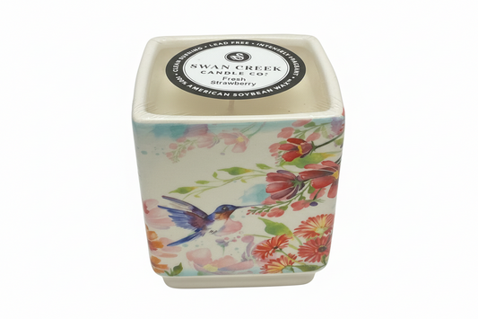 Fresh Strawberry, SB Sq Pedestal Pot