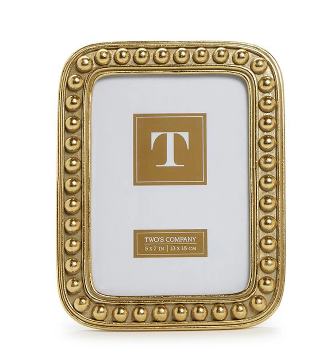 Decorative Beaded Gold Frame 5X7