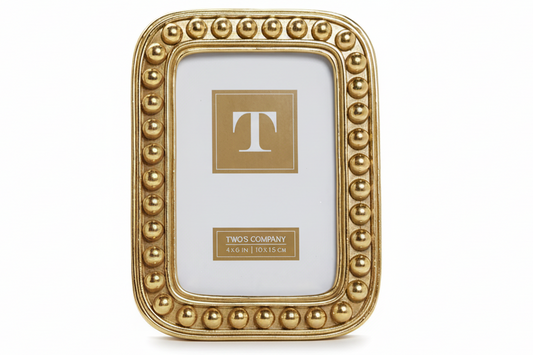 Decorative Beaded Gold Frame 4X6
