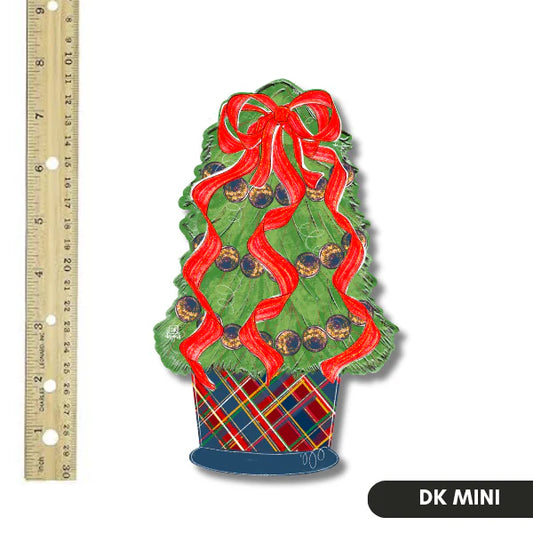 Door Hanger Attachment, Plaid Navy Tree Mini