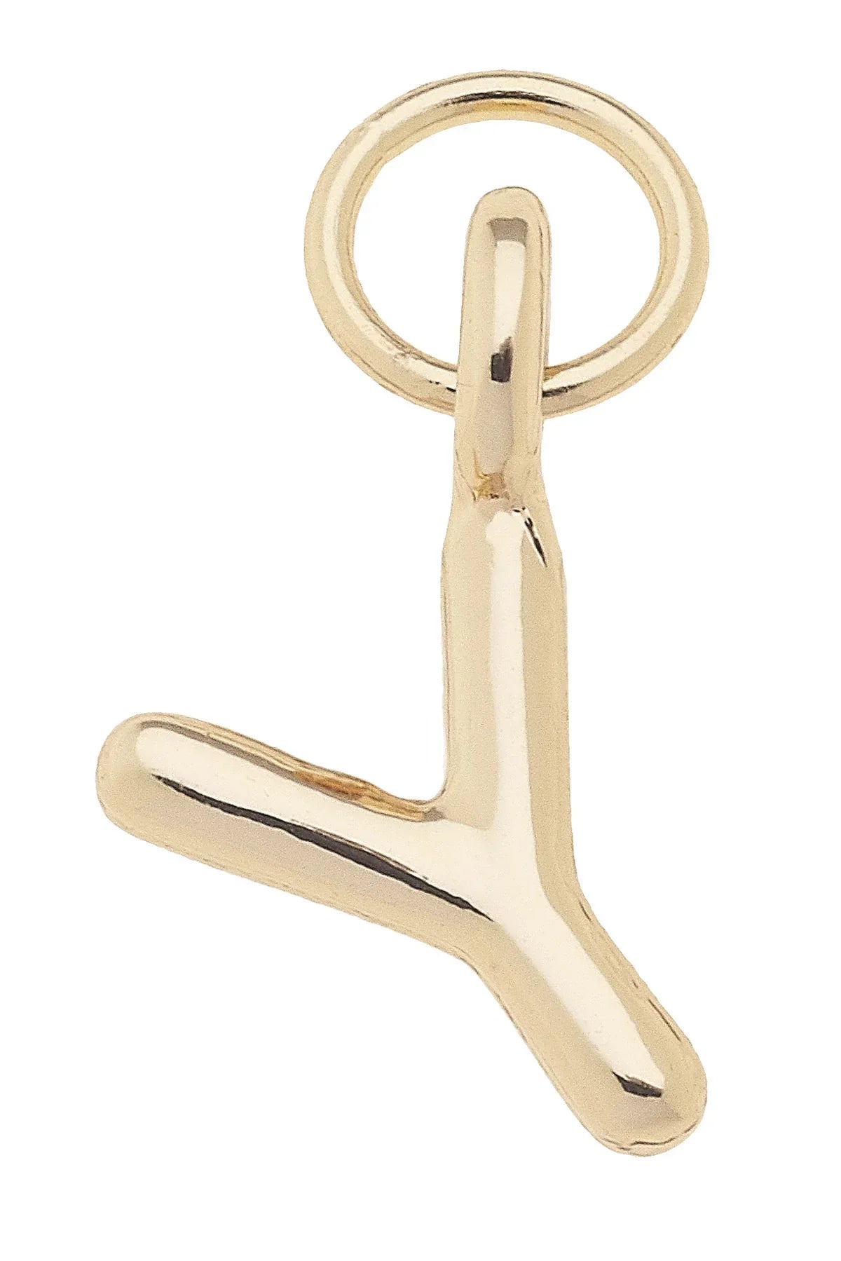 Mini "Y" Initial Charm in Shiny Gold