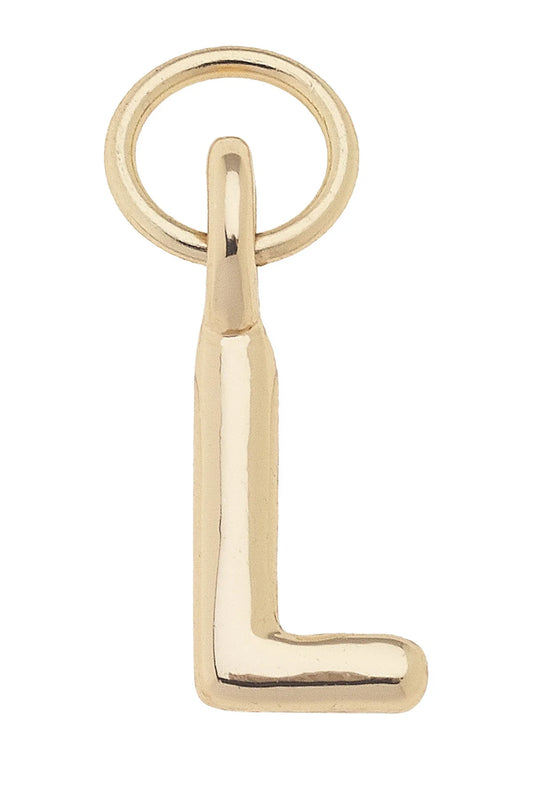 Mini "L" Initial Charm in Shiny Gold