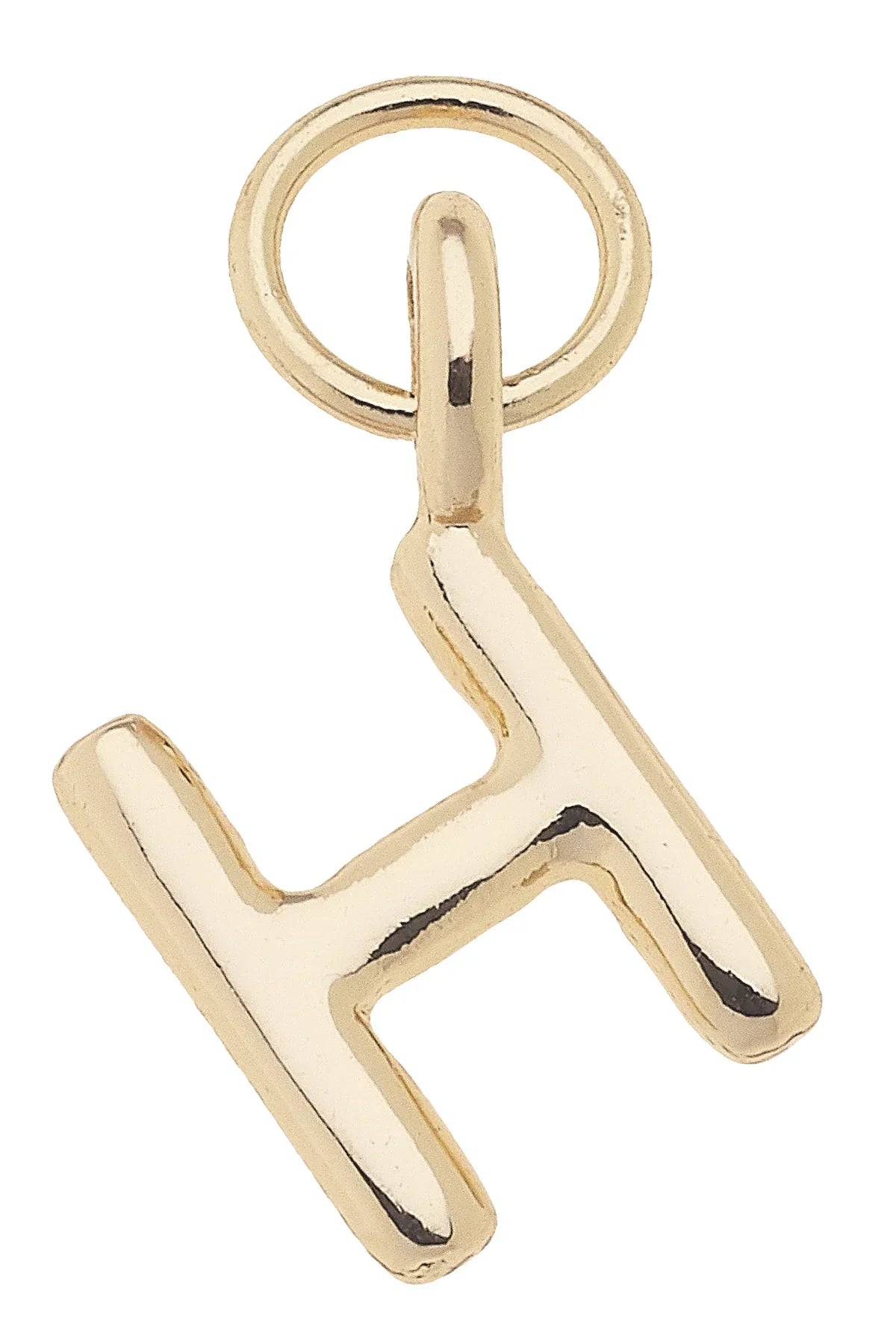 Mini "H" Initial Charm in Shiny Gold