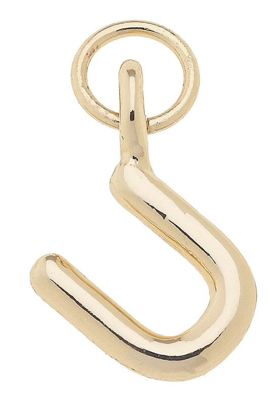 Mini "U" Initial Charm in Shiny Gold
