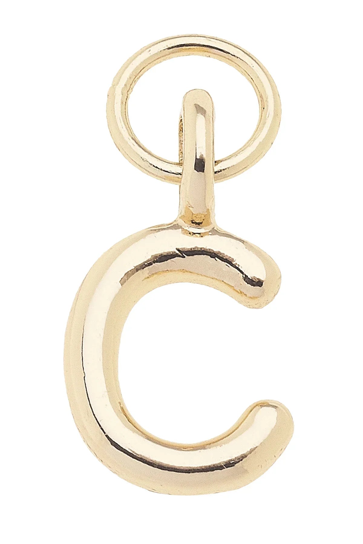 Mini "C" Initial Charm in Shiny Gold
