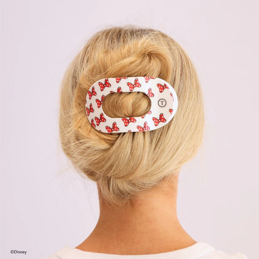 Minnie Mouse Loves Her Bows! Flat Round Hair Clip Large