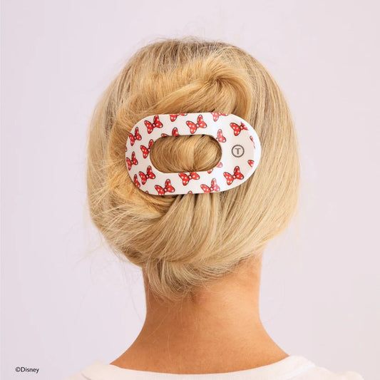 Minnie Mouse Loves Her Bows! Flat Round Hair Clip Large