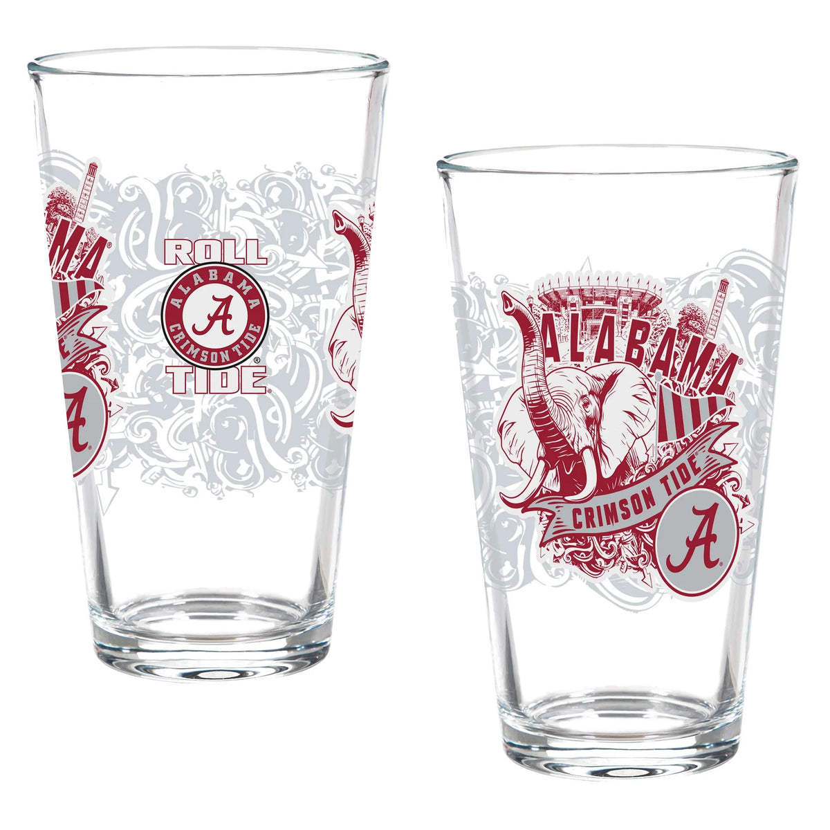 University of Alabama 16oz Glasses