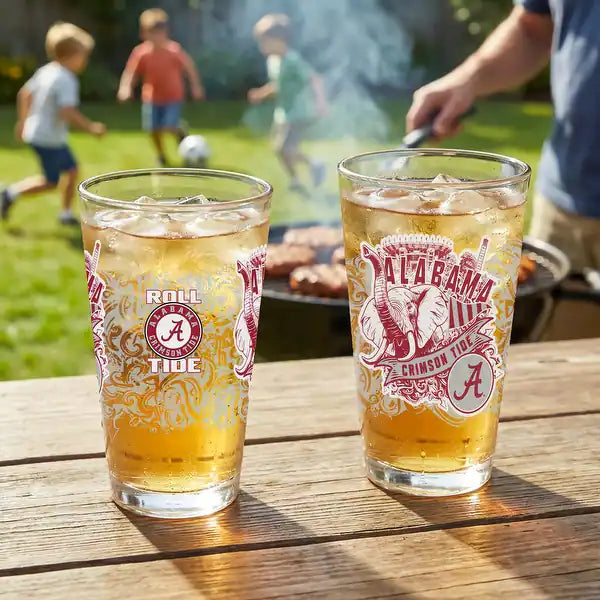 University of Alabama 16oz Glasses